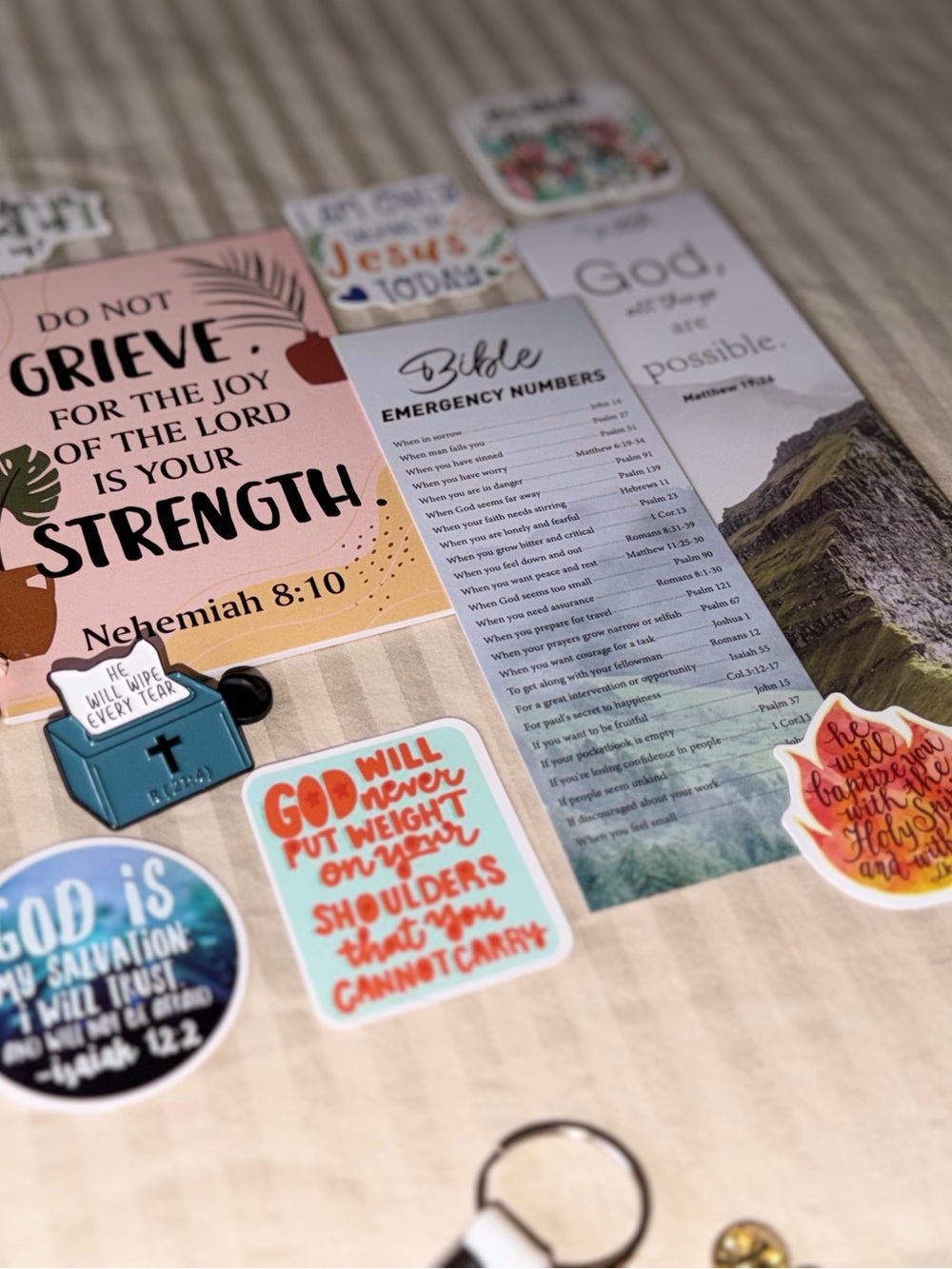 Christian Gift Goody Bags, EnamelPins, Stickers, Keychains Etc - Picture 7 of 15